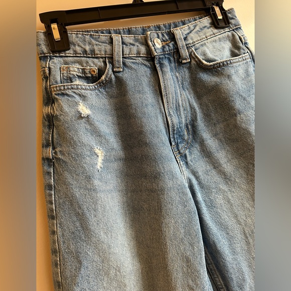 &Denim Ultra High Waist Wide Leg Coupe Jeans, Size 2 - Picture 3 of 12